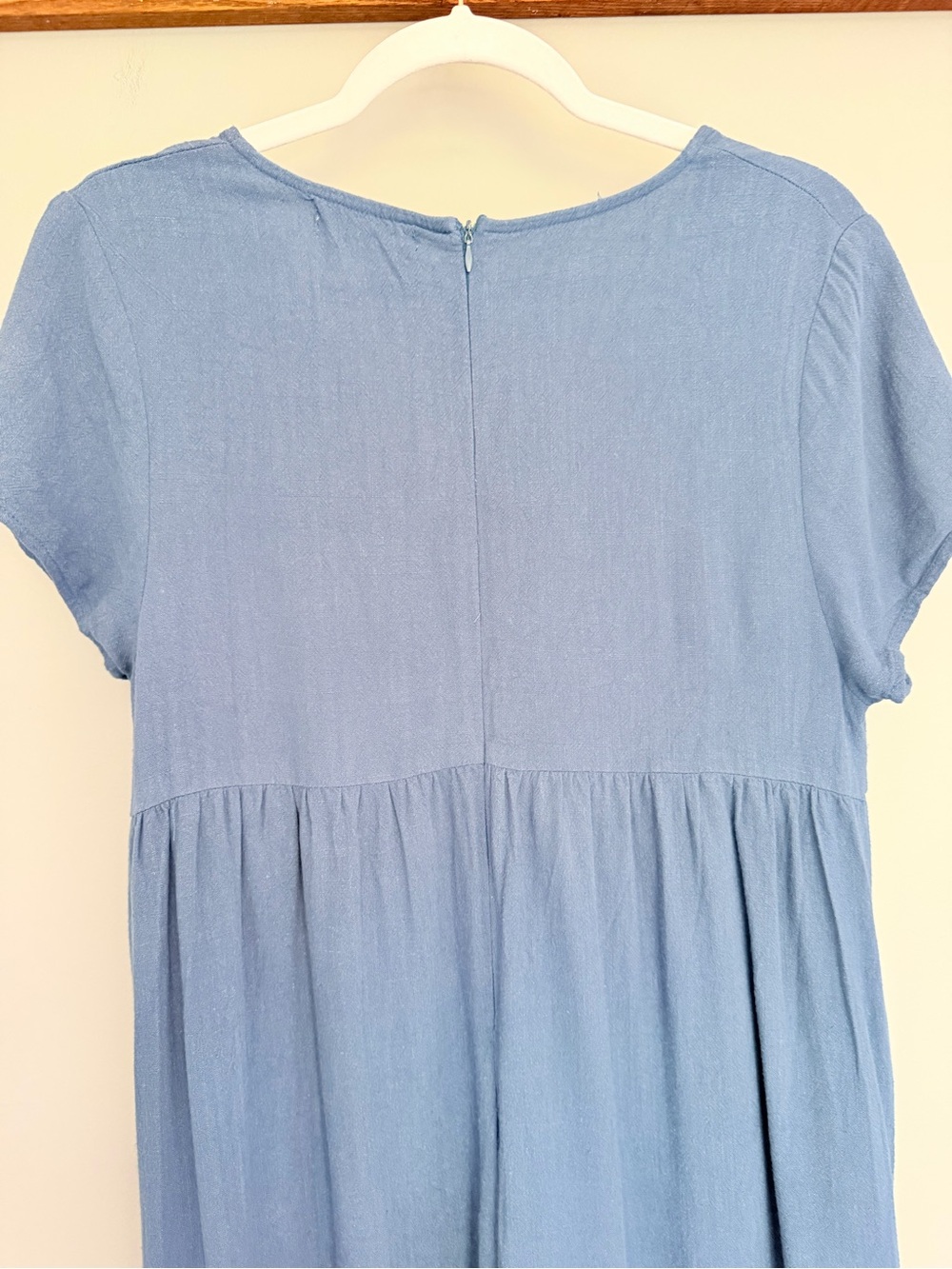 NATURAL LIFE Deep V Wide-Leg Jumpsuit in Denim Blue - Picture 9 of 16